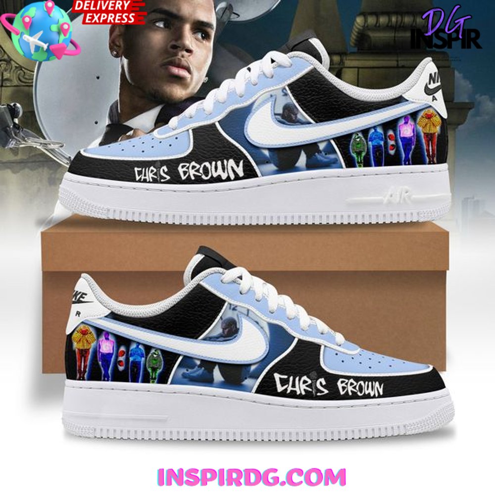 Chris Brown Blue Sky Air Force 1 Sneaker