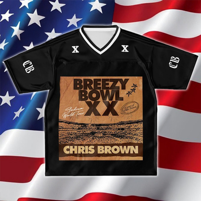 Chris Brown Breezy Bowl Tour Jersey Gifts For Music Lovers