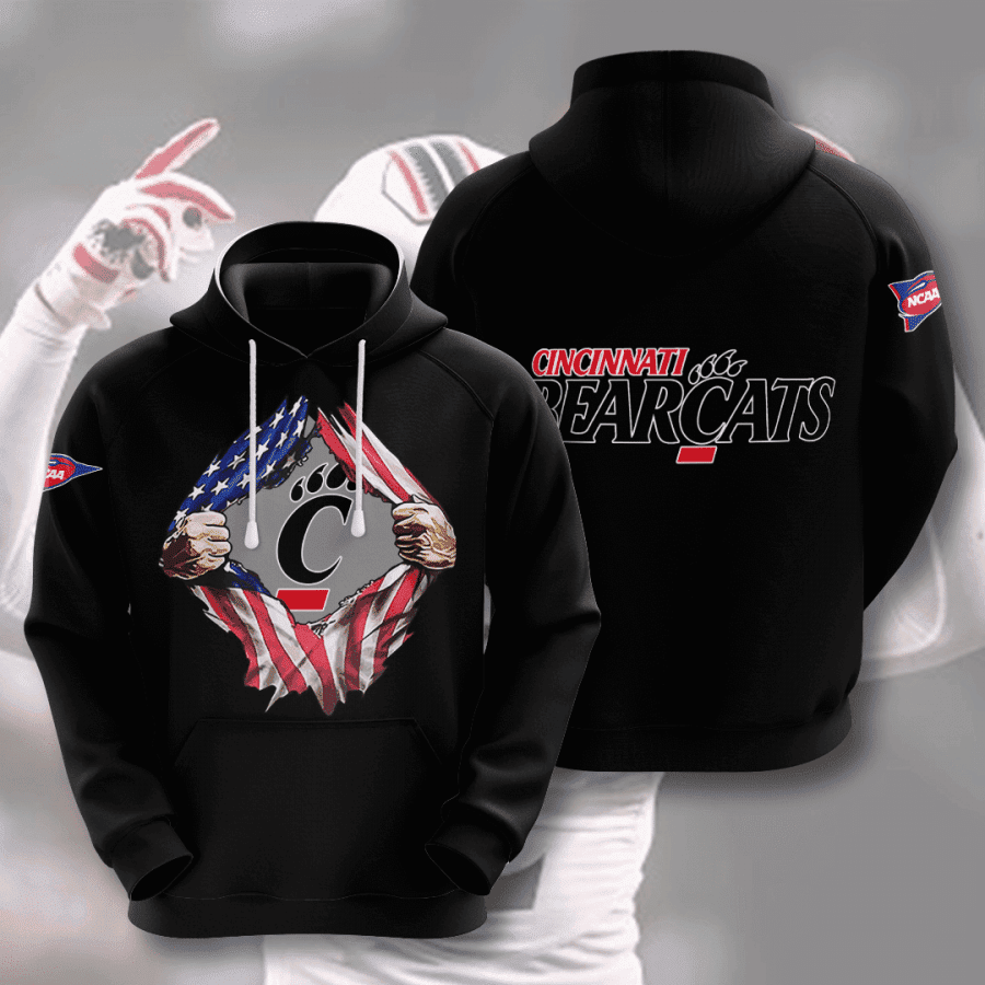 Cincinnati Bearcats Hoodie  Zip Hoodie Version 1958