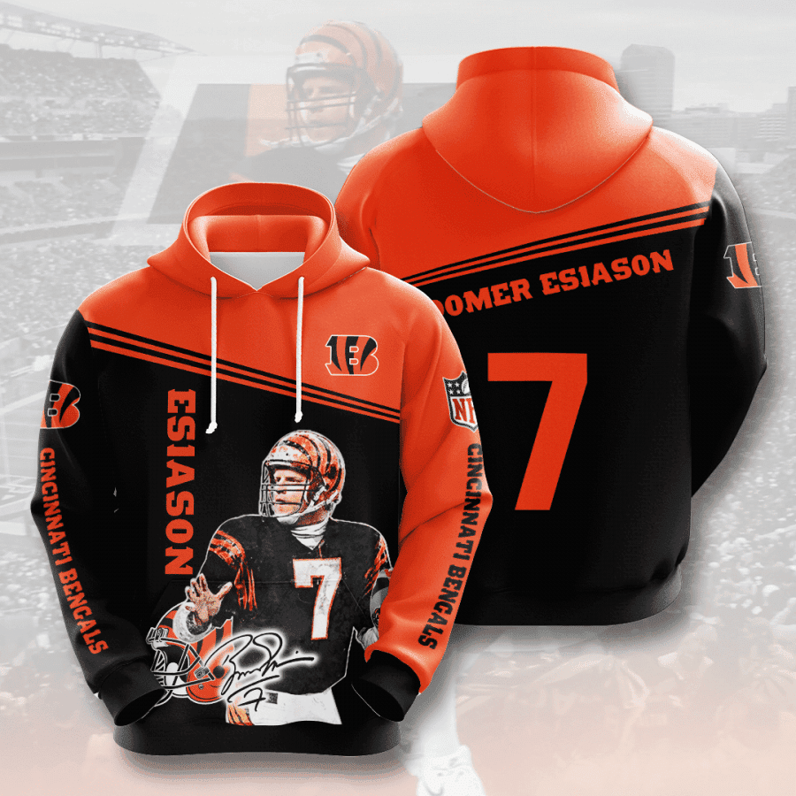Cincinnati Bengals Boomer Esiason 7 Hoodie  Zip Hoodie