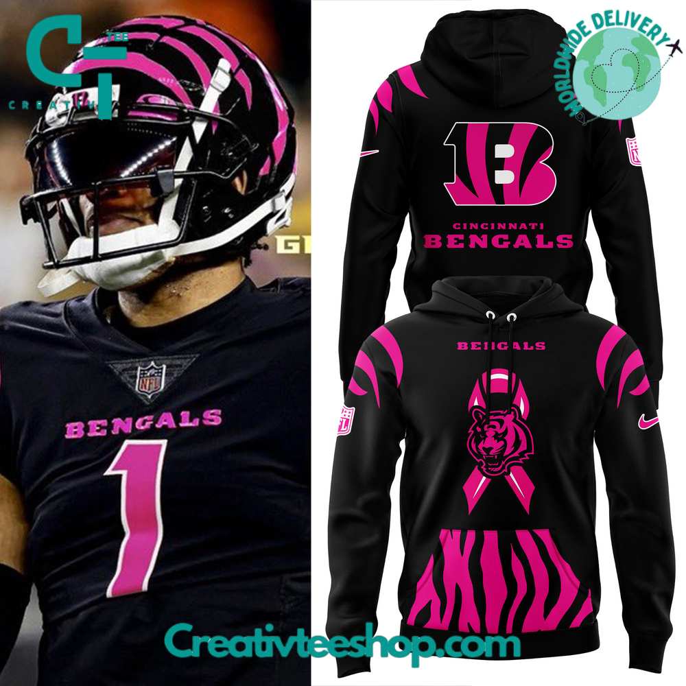 Cincinnati Bengals Breast Cancer Hoodie