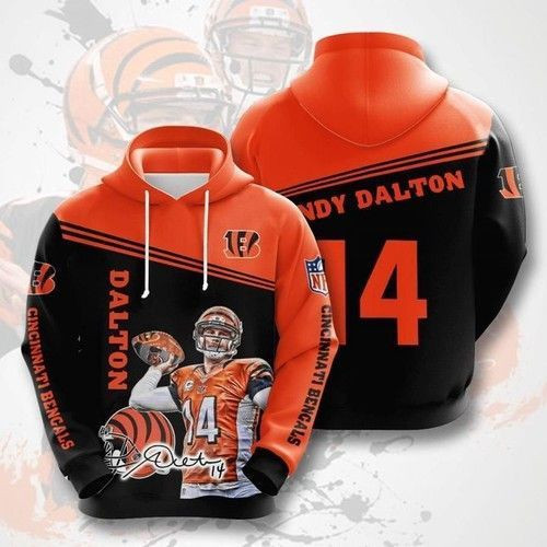 Cincinnati Bengals Dalton 14 Hoodie  Zip Hoodie