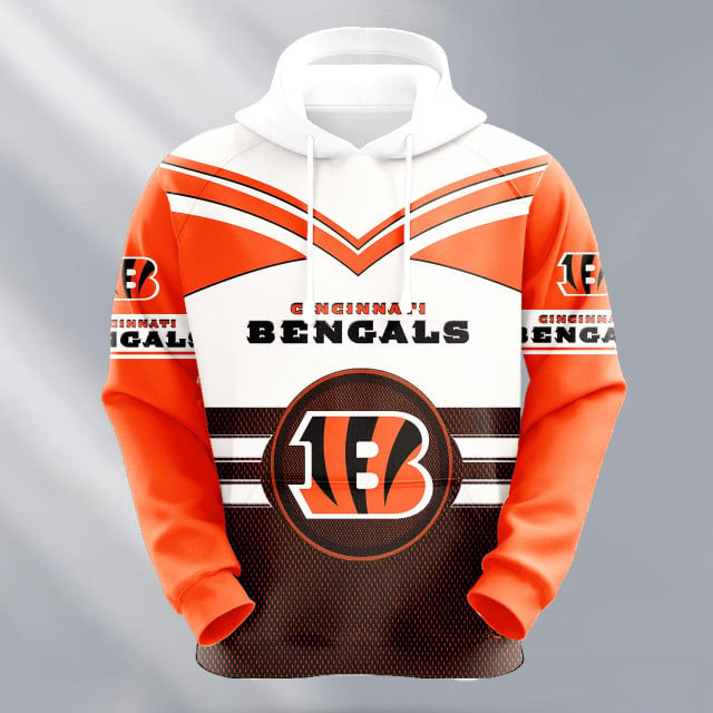Cincinnati Bengals Logo NFL 3D Hoodie Version 204