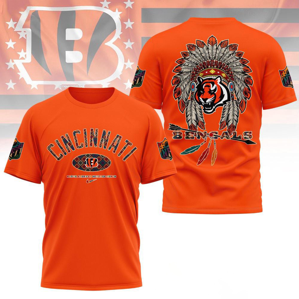 Cincinnati Bengals Native American Heritage Month 3d Shirt Football Fan Gift Ideas 