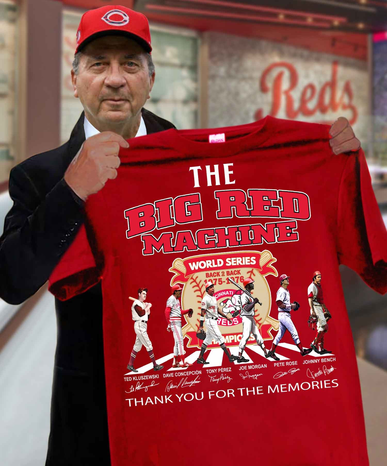 Cincinnati Reds Big Red Machine World Series 1975-1976 Shirt Thank You For The Memories