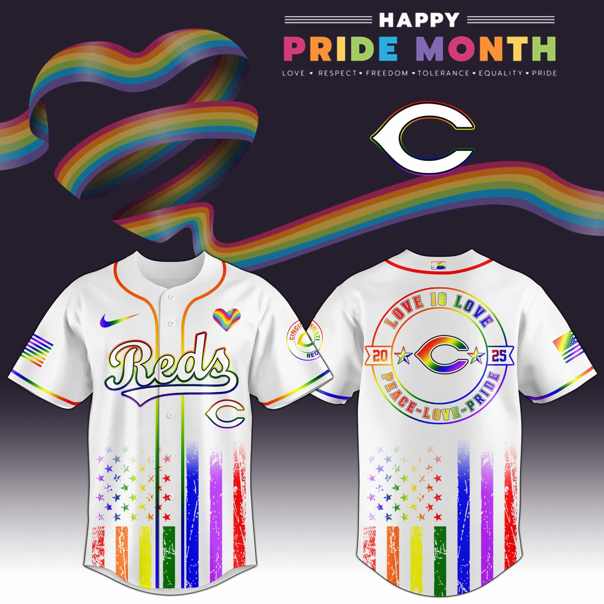 Cincinnati Reds MLB x Happy Pride Month Jersey 2025 Unique Gift For Fans