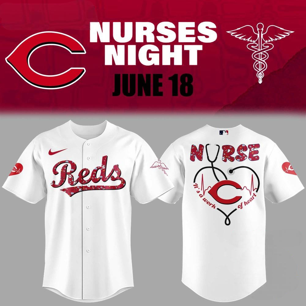 Cincinnati Reds NURSES NIGHT Jersey Shirt Gifts For Music Fans