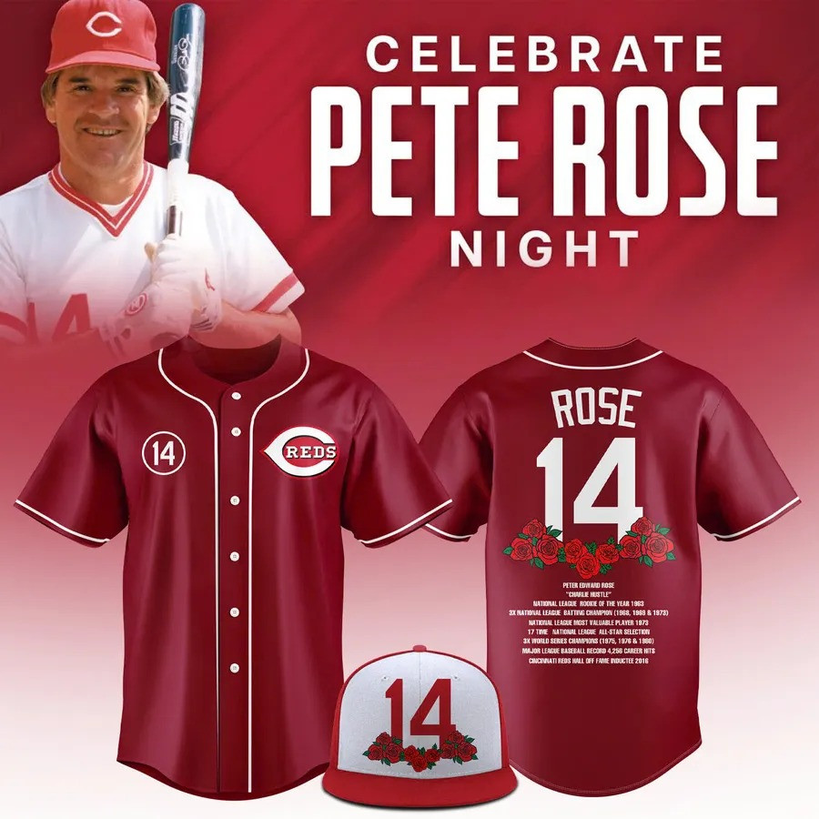 Cincinnati Reds Pete Rose Jersey Baseball Player Gift Ideas