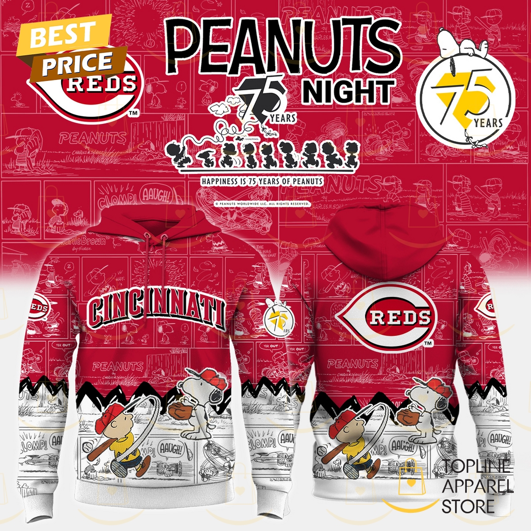 Cincinnati Reds x Peanuts Night 75 Years Hoodie Gift For Sport Music Fans