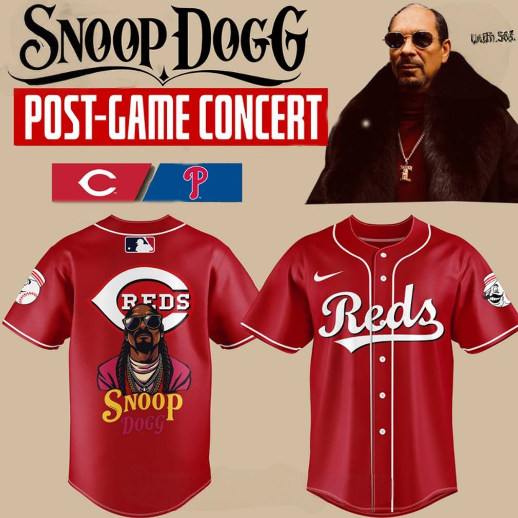 Cincinnati Reds x Snoop Dogg Post-Game Concert Special Baseball Jersey Dad Gifts