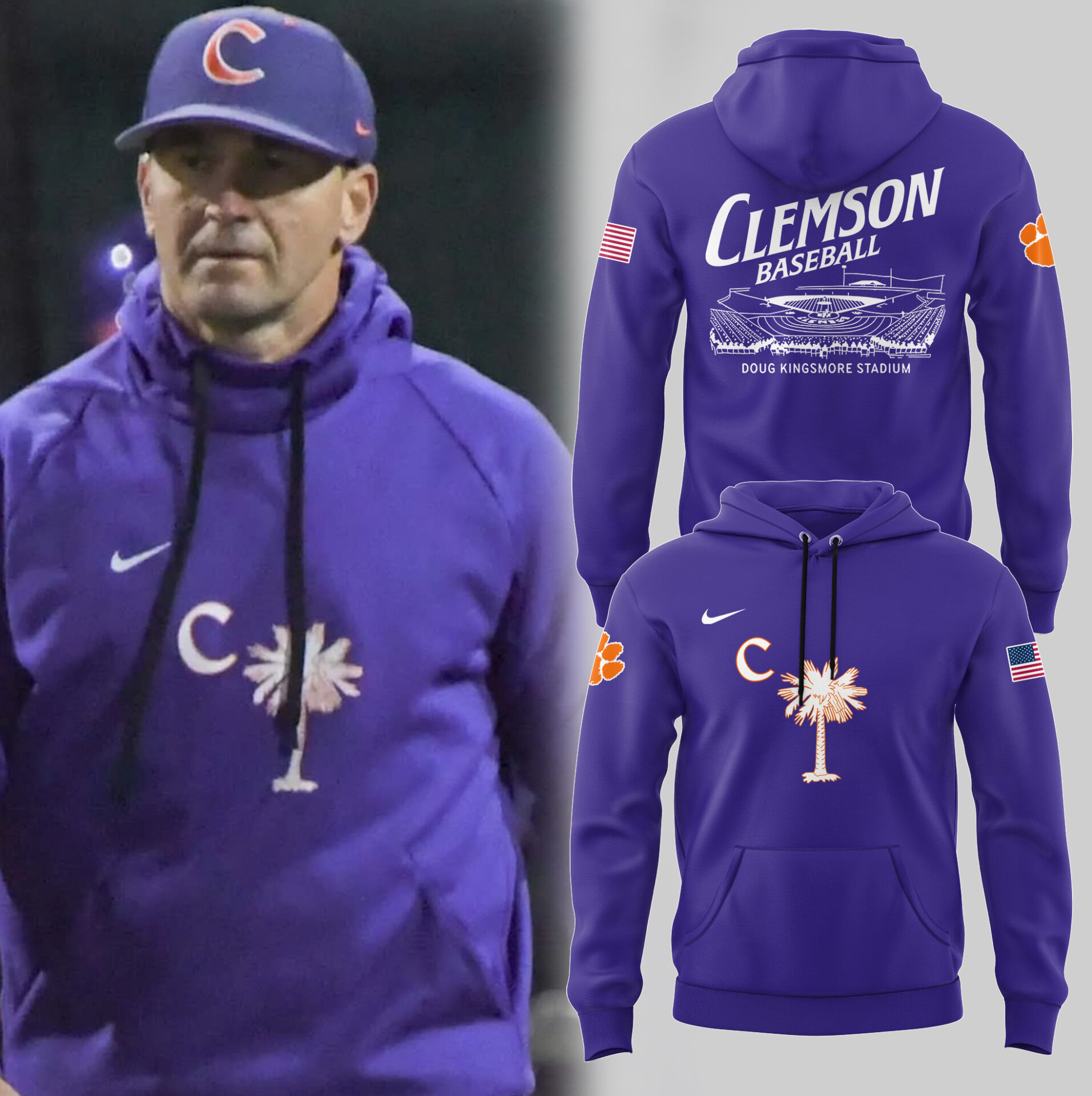 Clemson Baseball Hoodie Best Baseball Gifts Ideas