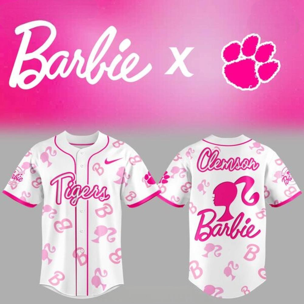 Clemson Tiger x 2025 Barbie Night Special Baseball Jersey Best Gifts For Football Fans