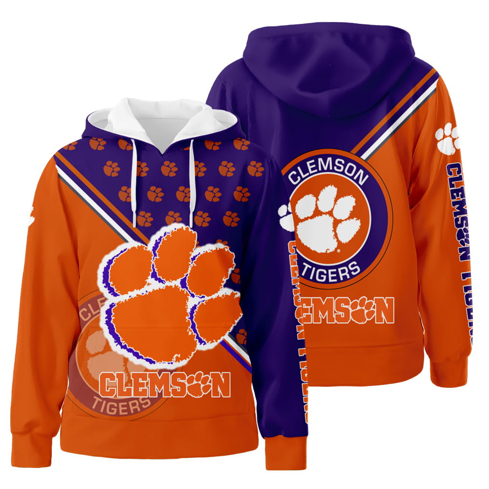Clemson Tigers 3D All Over Print Hoodie Zip-Up Hoodie