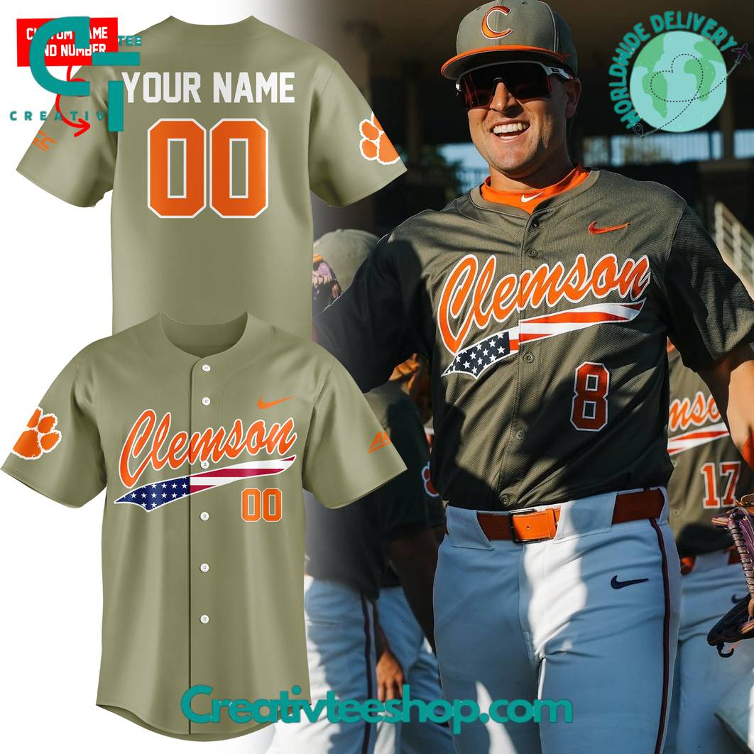 Clemson Tigers Baseball Military Appreciation Baseball Jersey