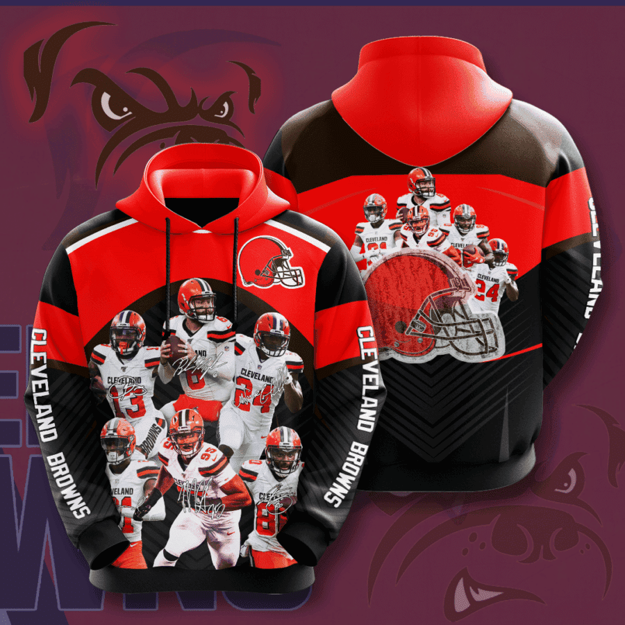 Cleveland Browns All Team Hoodie  Zip Hoodie Version 2652