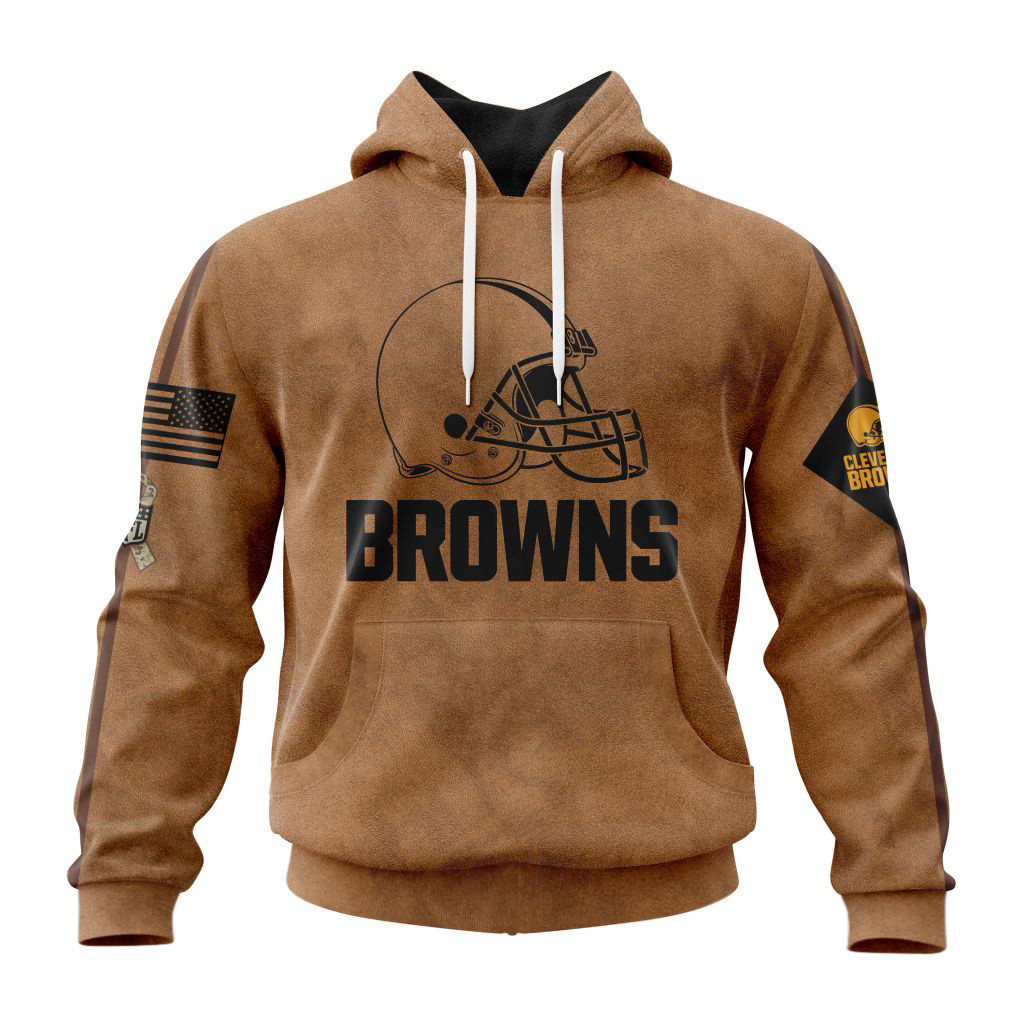 Cleveland Browns Basic Brown NFL 3D Hoodie