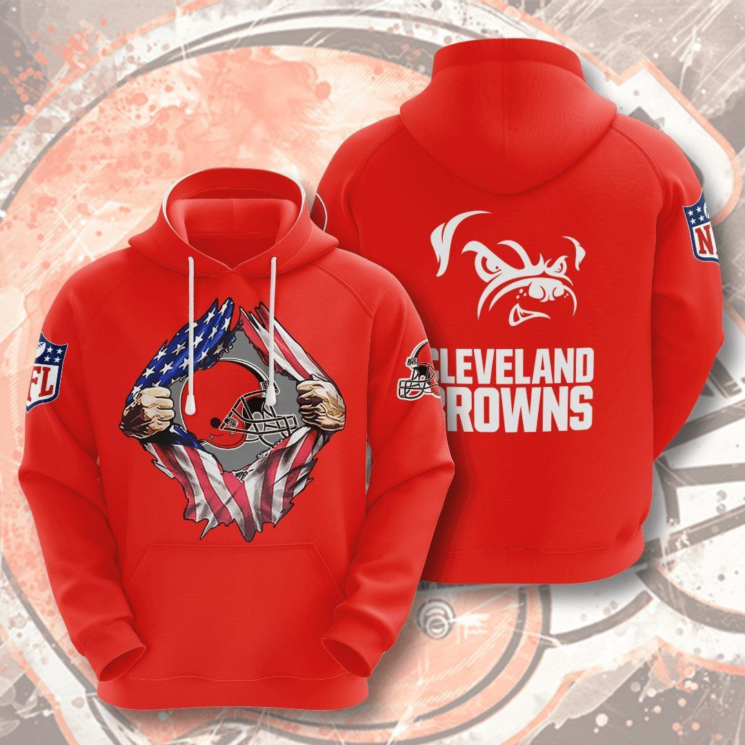 Cleveland Browns Hoodie  Zip Hoodie Version 1966
