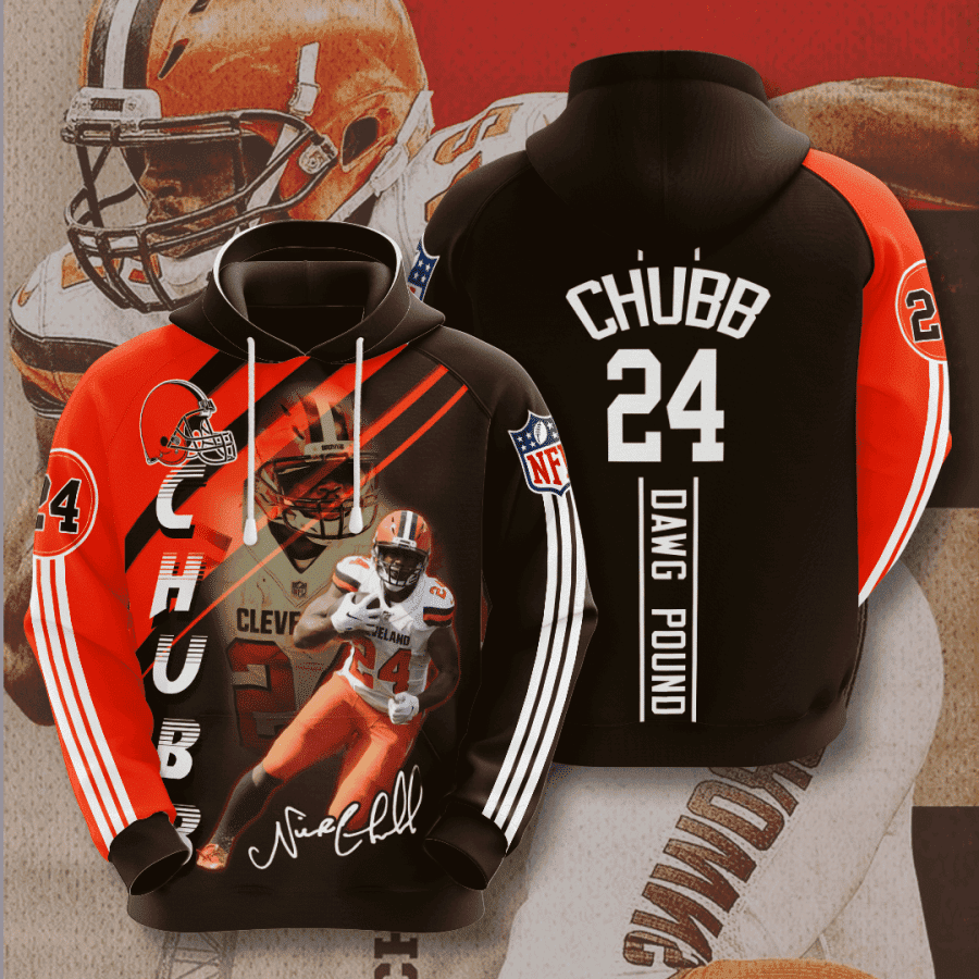 Cleveland Browns Nick Chubb Hoodie  Zip Hoodie