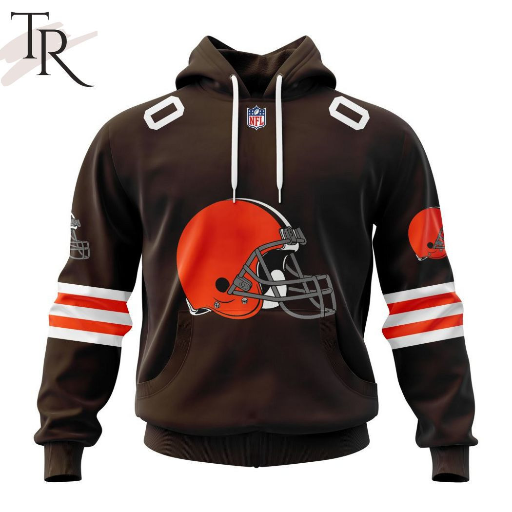Cleveland Browns Personalized Name And Number NFL 3D Hoodie Version 89