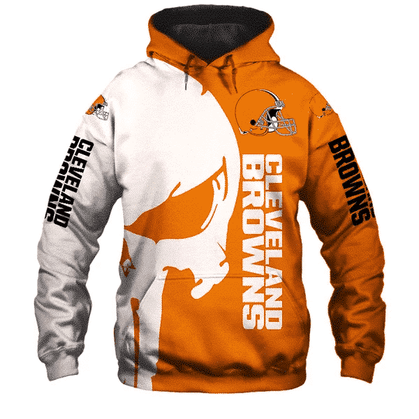 Cleveland Browns Punisher NFL Unisex 3D Hoodie