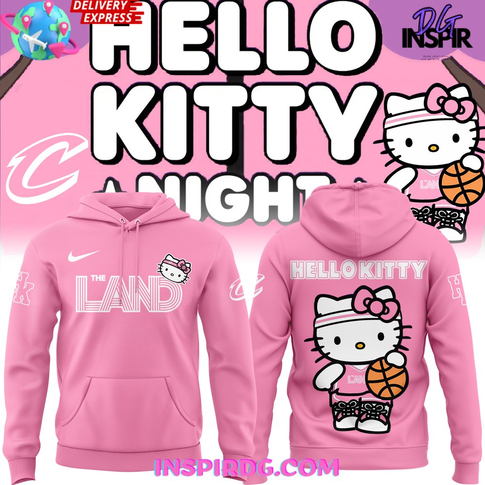 Cleveland Cavaliers x Hello Kitty 2025 Pink Hoodie Premium Merchandise