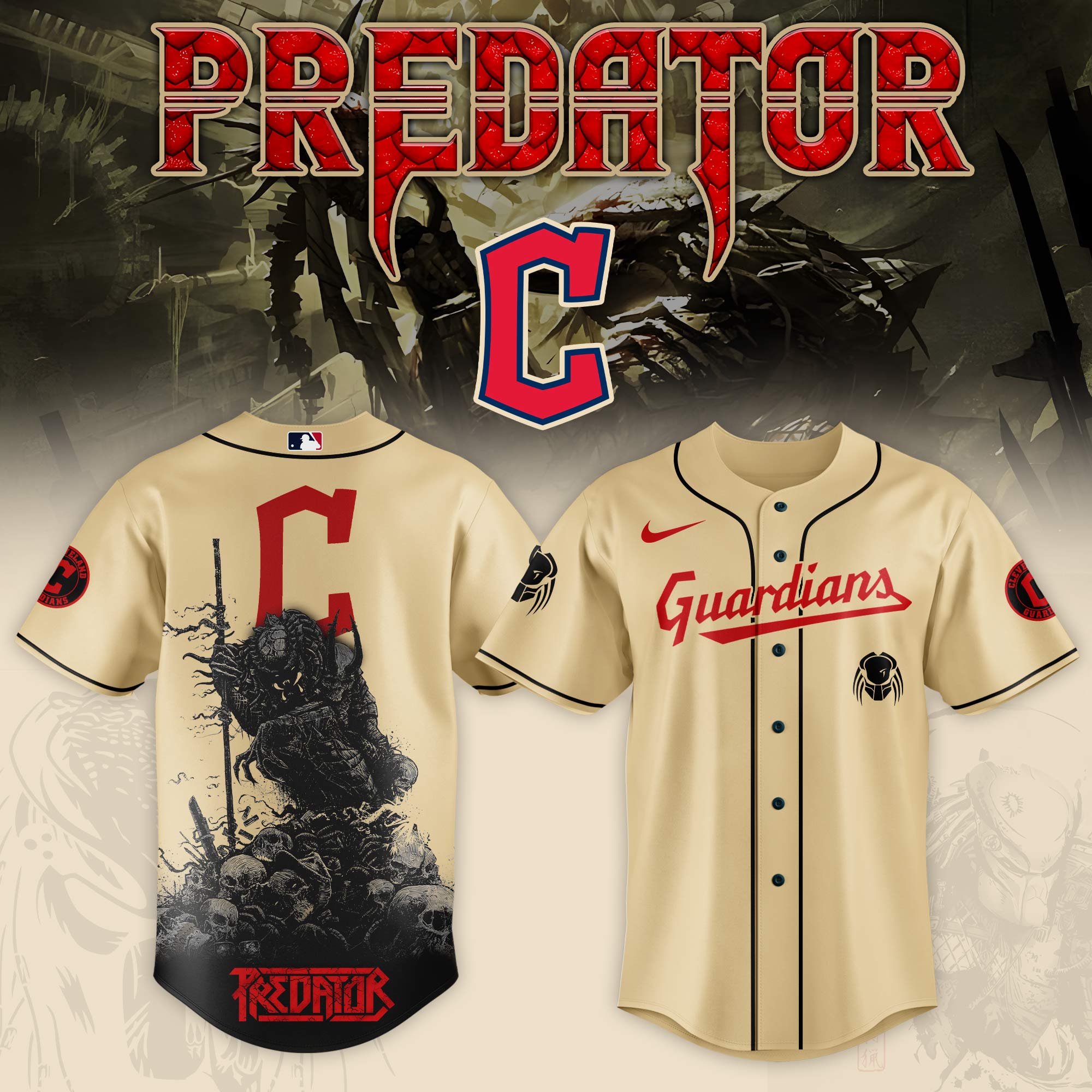 Cleveland Guardians MLB x Predator Personalized Baseball Jersey For Fans