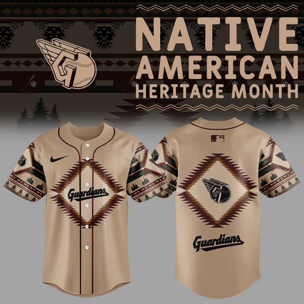 Cleveland Guardians Native American Heritage Month Jersey MLB Gifts For Baseball Fans