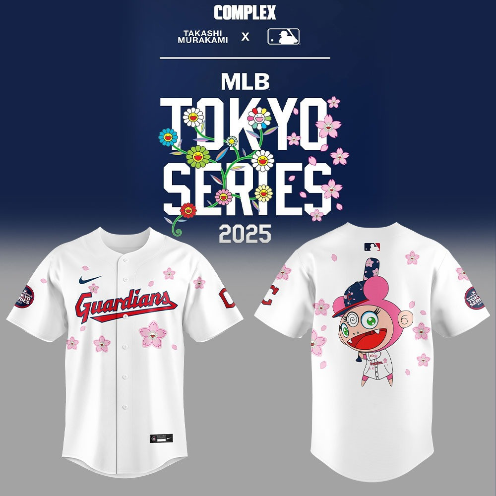 Cleveland Guardians Takashi Murakami X MLB Tokyo Series Jersey 2025 World Tour Fan Merch