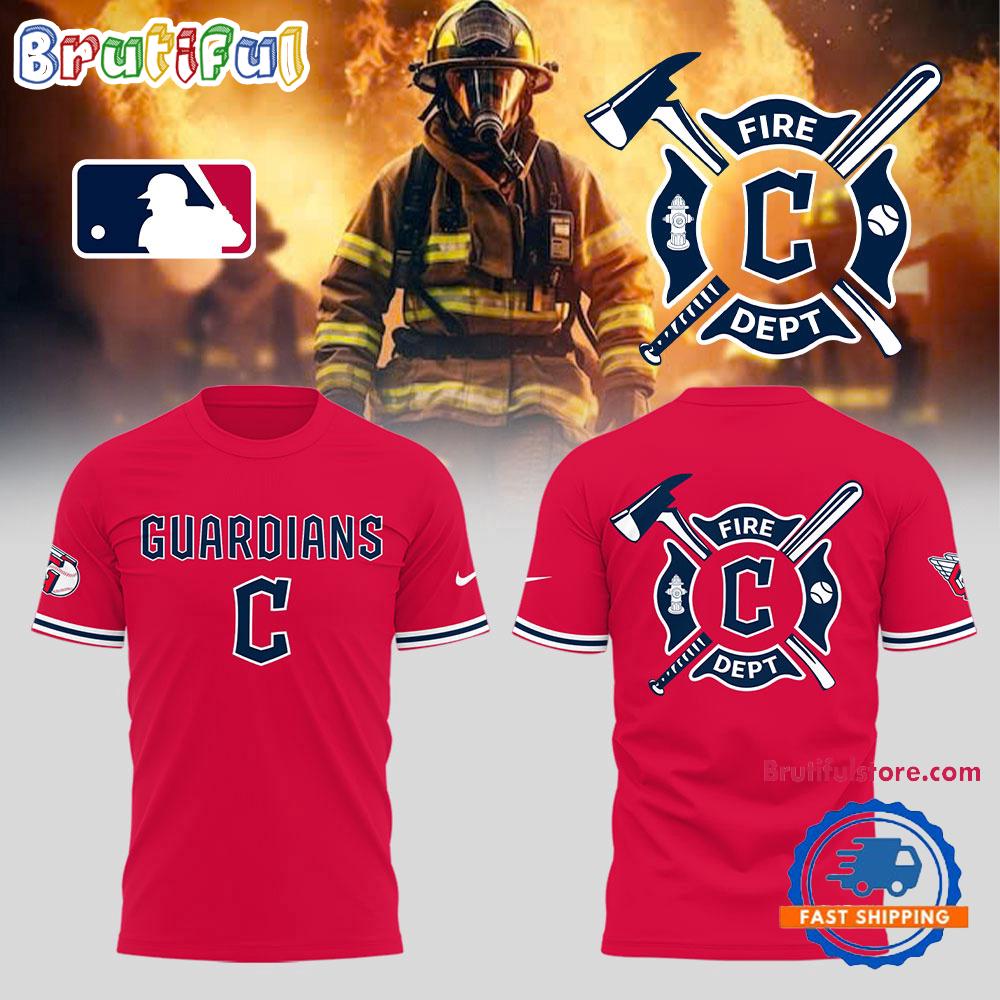 Cleveland Guardians x Firefighter Appreciation Night Red T Shirt Gift For Sport Music Fans