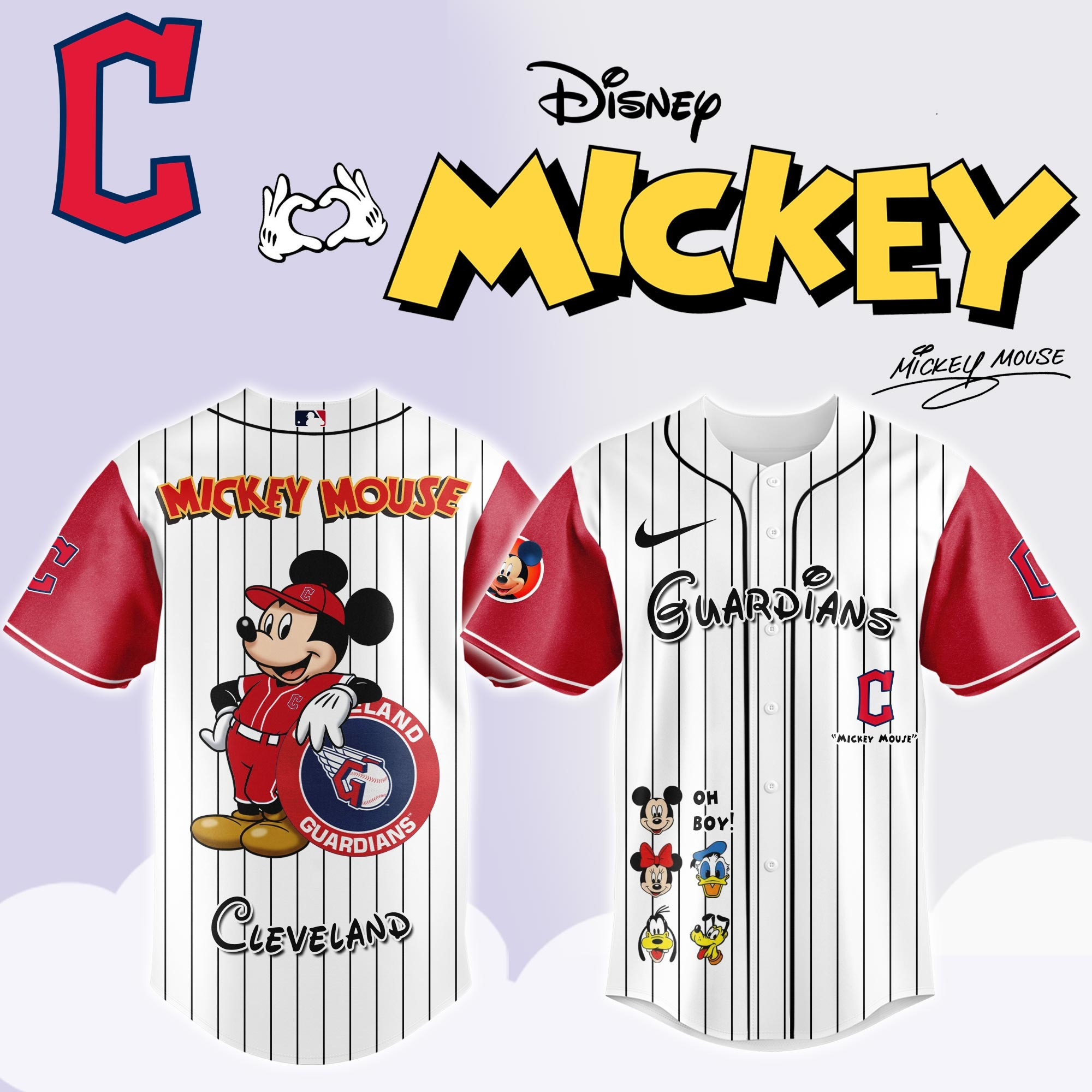 Cleveland Guardians x Mickey Mouse Game Night Jersey Shirt Unique Gifts For Basketball Lovers