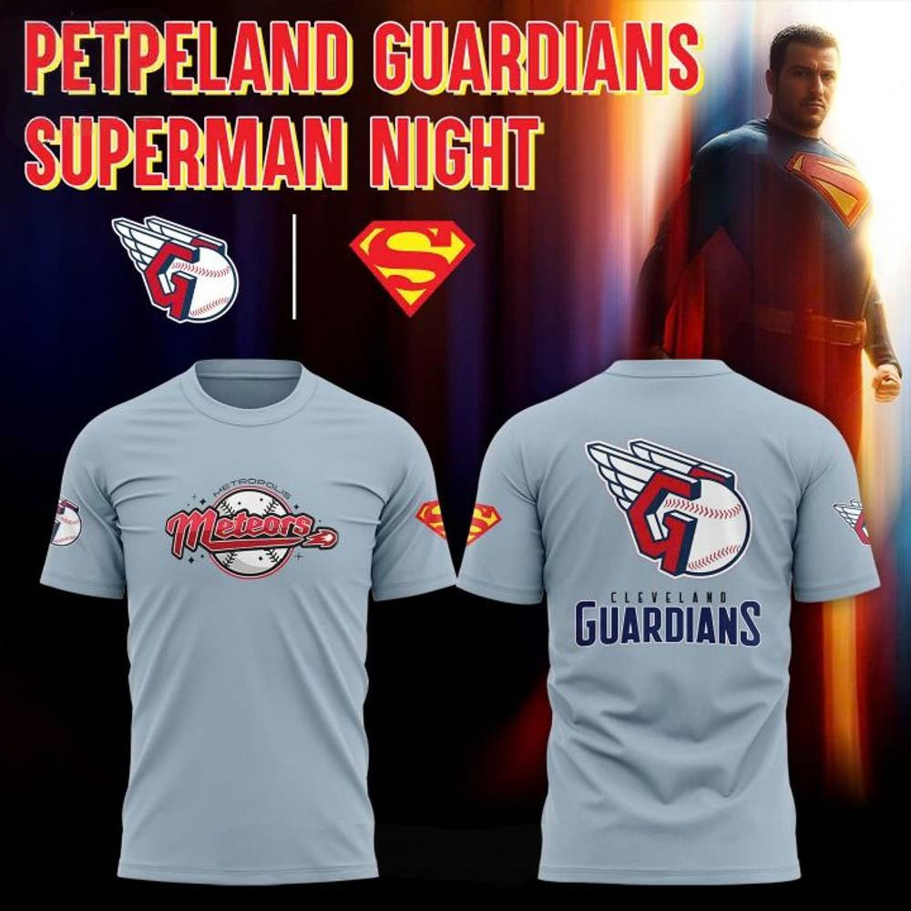 Cleveland Guardians x Superman Night 2025 T-shirt Gifts For Baseball Fans