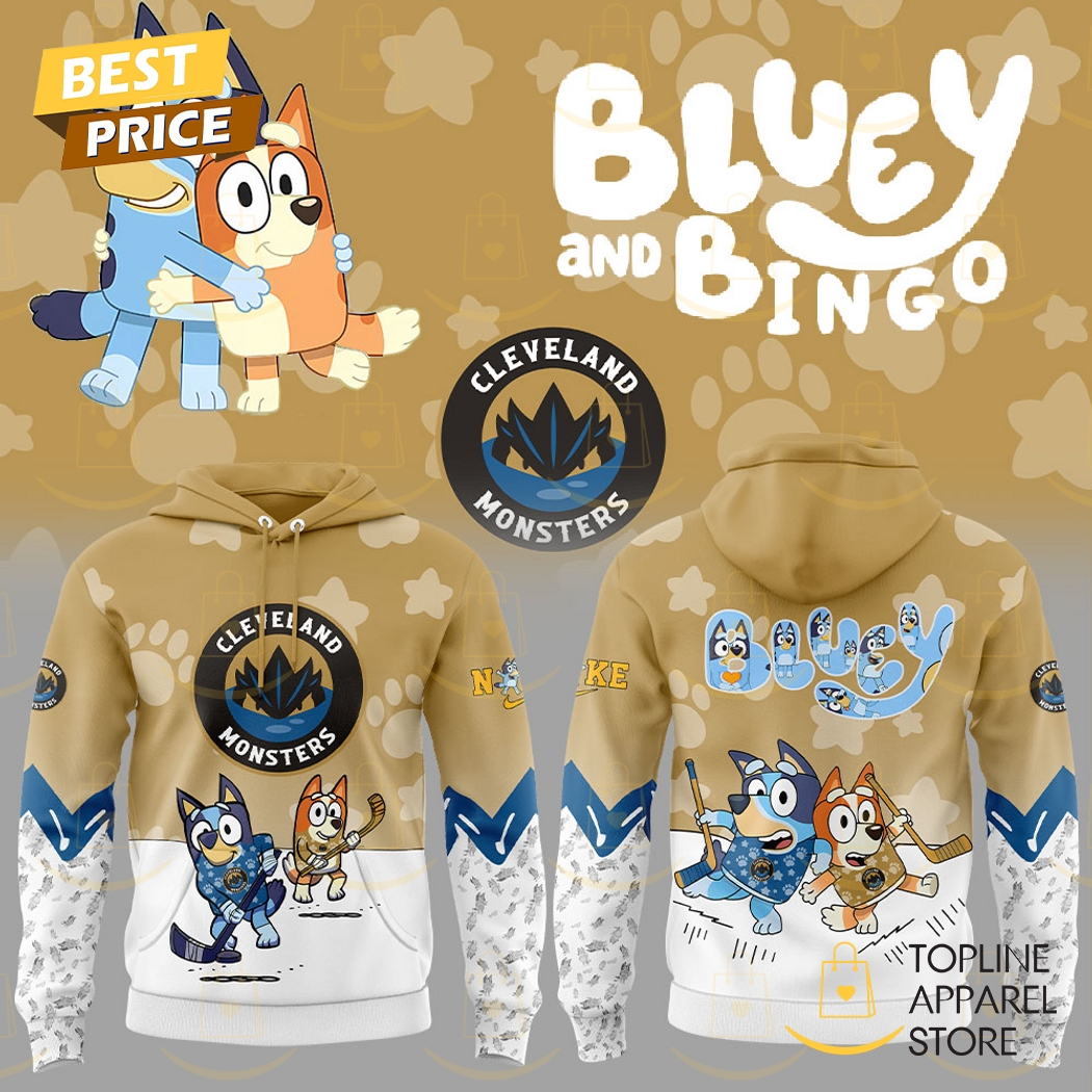 Cleveland Monsters x Bluey And Bingo Hoodie Gift For Sport Music Fans