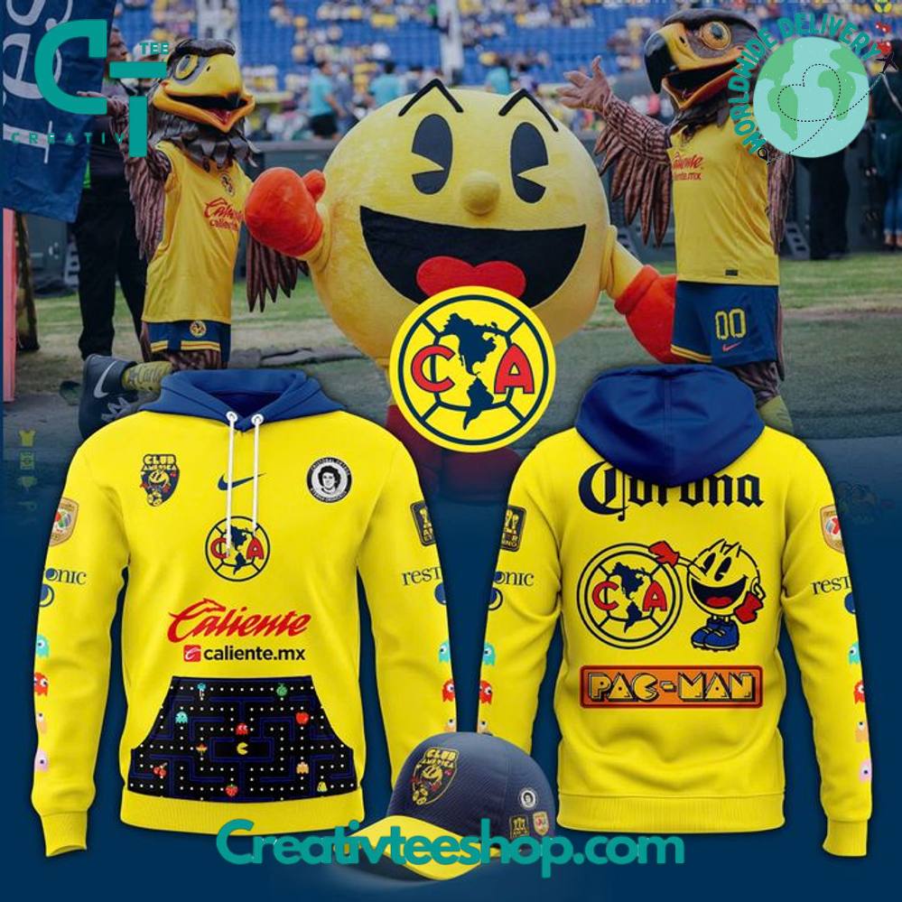 Club America x Pac Man 2025 Special Yellow Hoodie