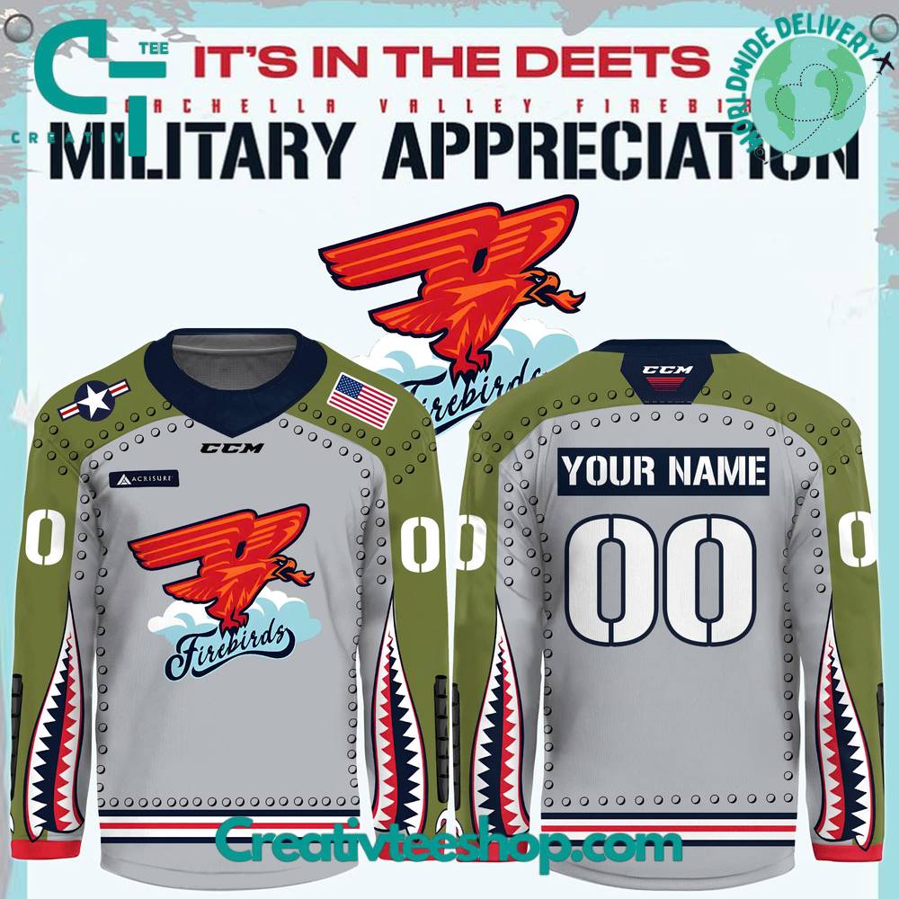 Coachella Valley Firebirds Military Apprecation Hockey Jersey