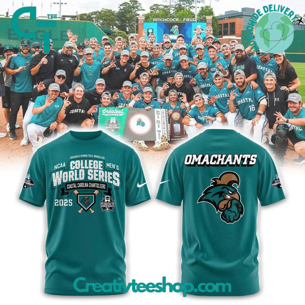 Coastal Carolina Chanticleers Bullpen Ace College World Series 2025 OMACHANTS Special Tee