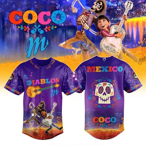 Coco x Diablos Rojos Del Mexico Special Edition Baseball Jersey Gifts For Fans