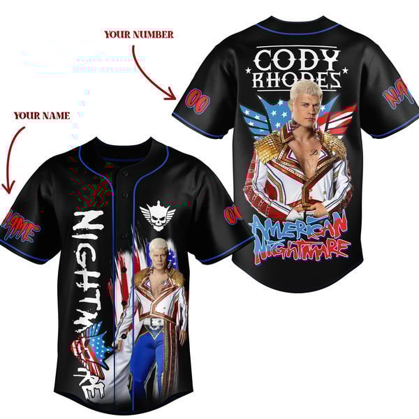 Cody Rhodes Baseball Jersey For Fans