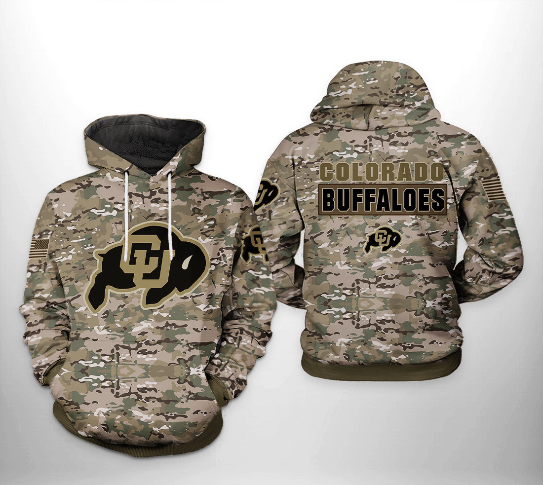 Colorado Buffaloes NCAA Camo Veteran Hoodie  Zip Hoodie