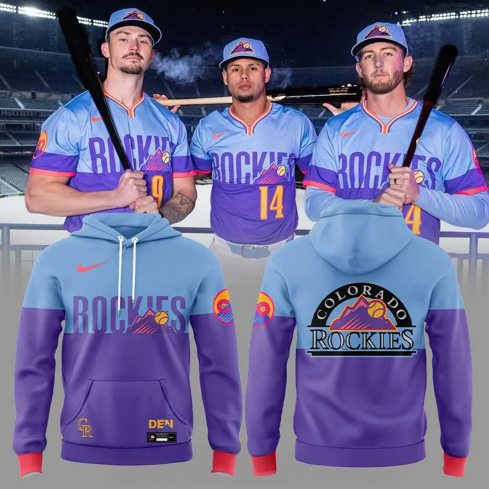 Colorado Rockies City Connect Skyline 2025 Hoodie Colorado Rockies Merch Dad Fathers Day Gifts