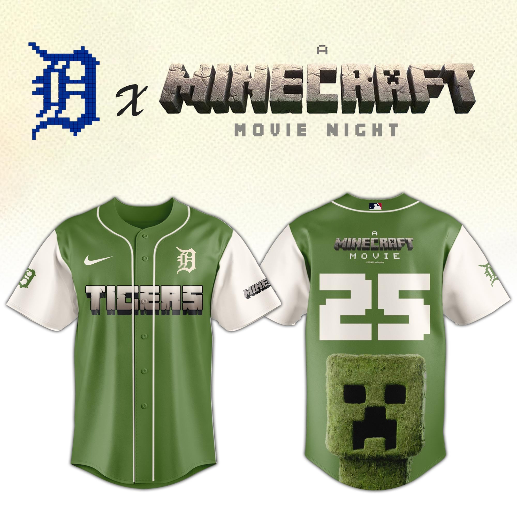 Colorado Rockies MLB x A MINECRAFT MOVIE Night Jersey Fan Merch Best Gifts