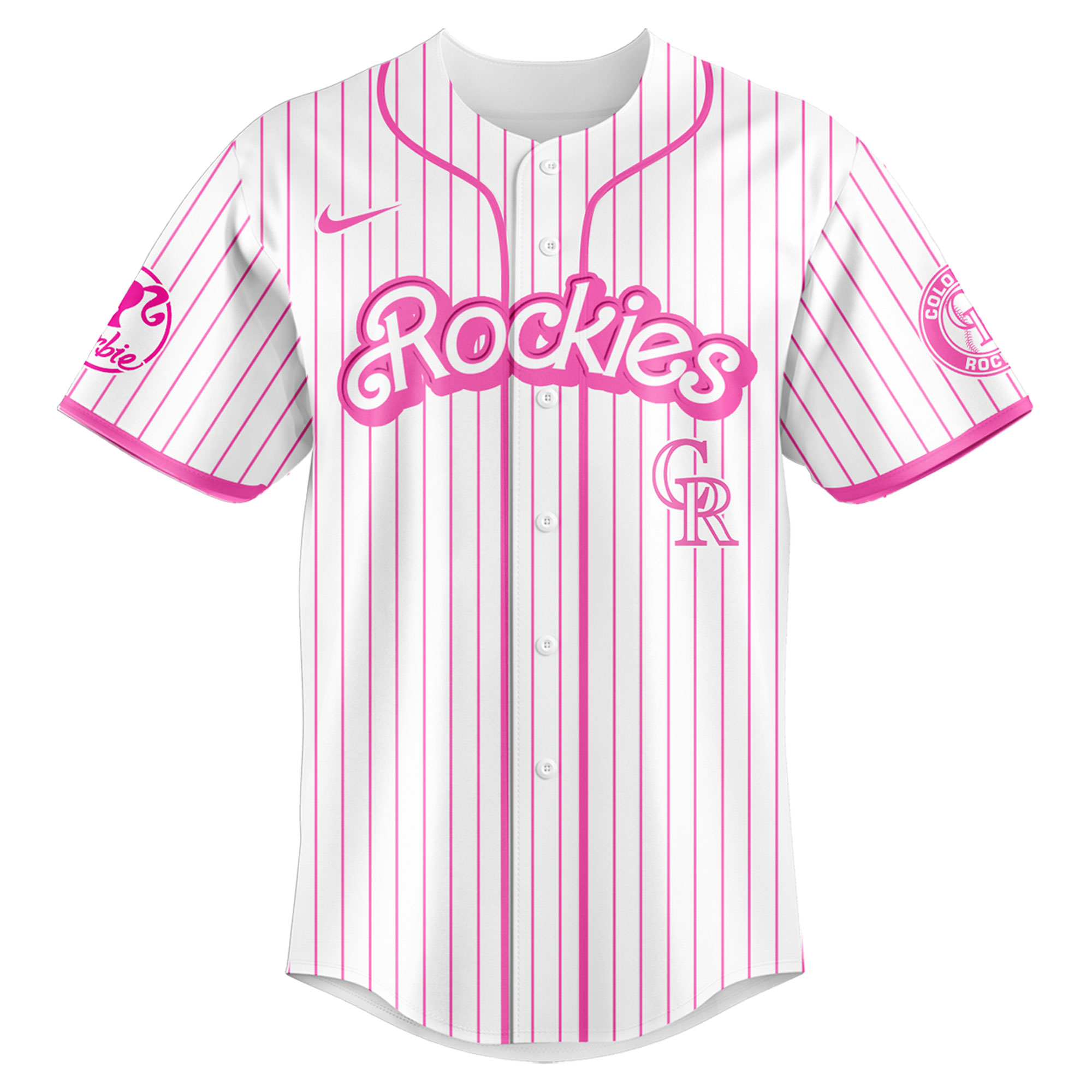 Colorado Rockies MLB x Barbie Night Game Personalized Baseball Jersey For Fan