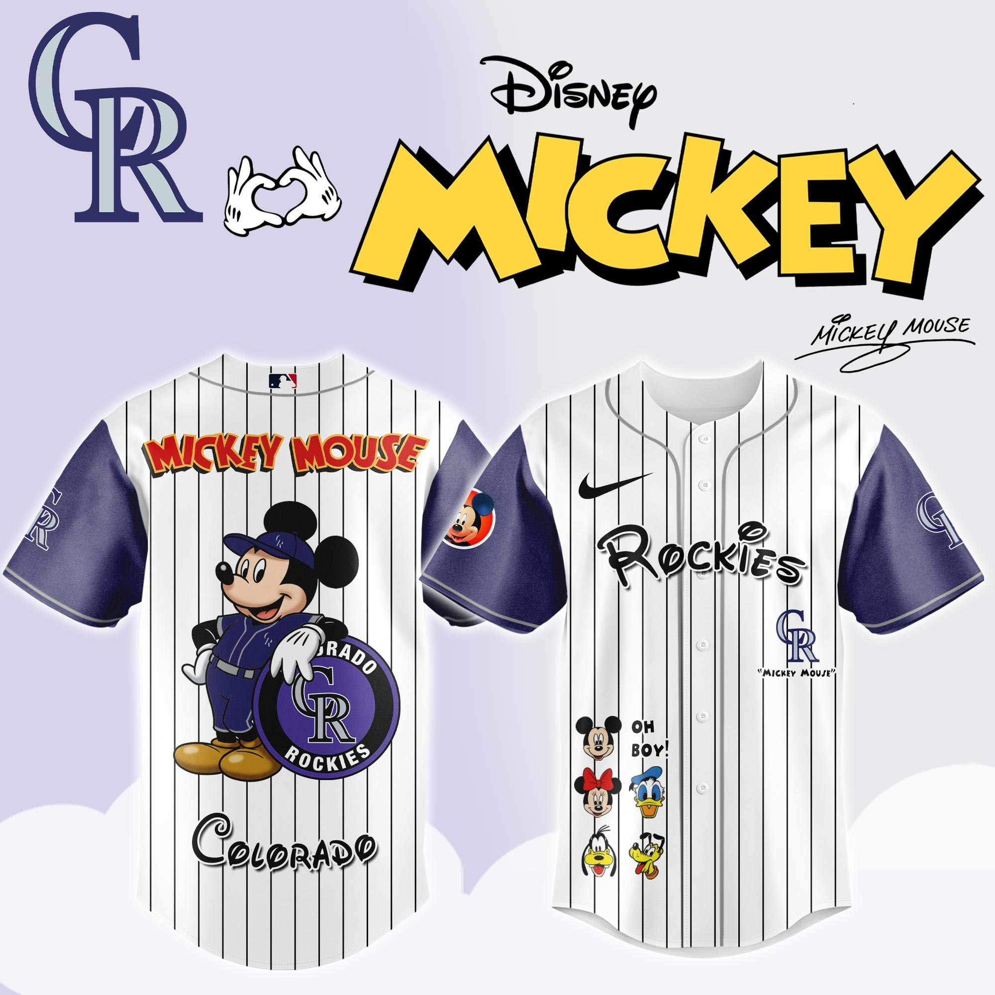 Colorado Rockies x Mickey Mouse Game Night Jersey Shirt Good Gifts For Basketball Lovers