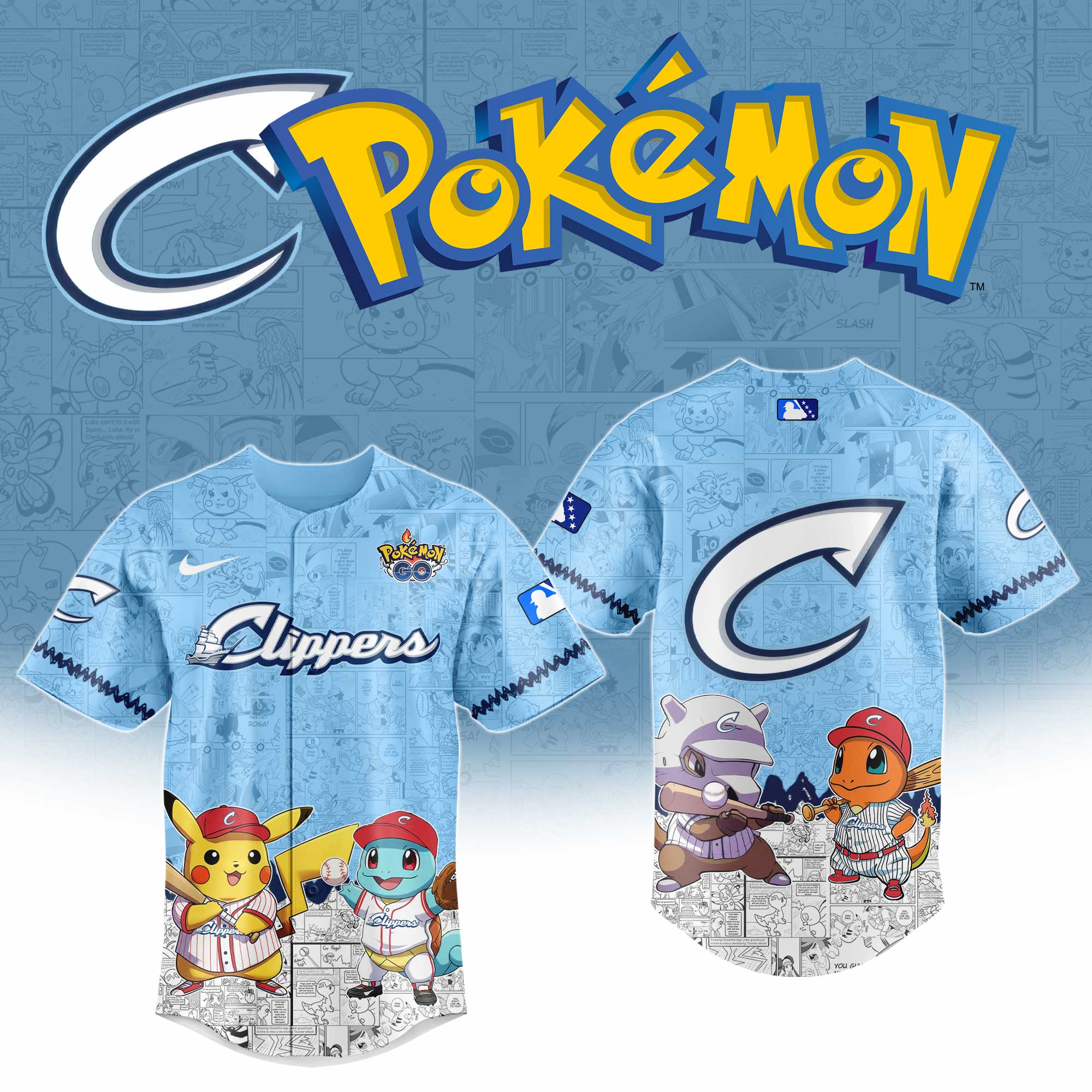 Columbus Clippers x PokÃ©mon Go Personalized New Baseball Jersey For Fans