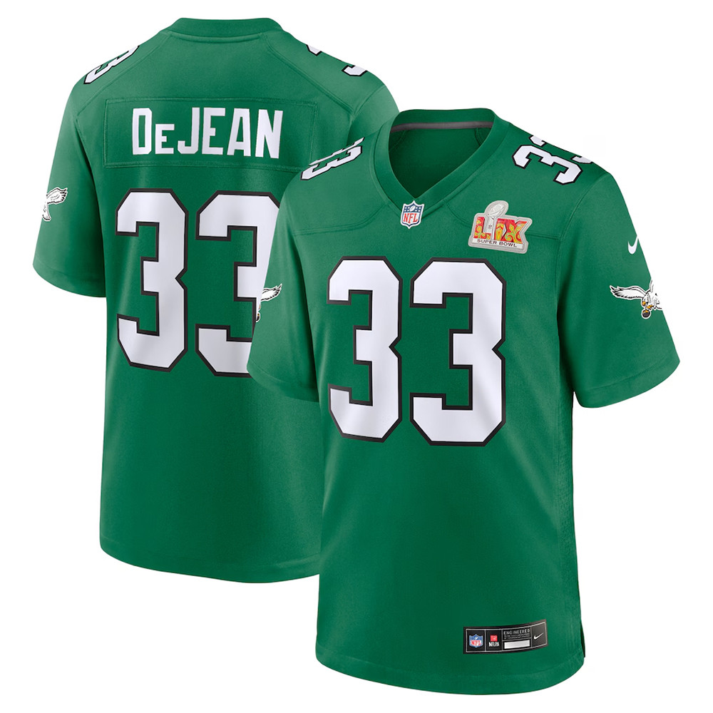 Cooper DeJean Kelly Green Philadelphia Eagles Super Bowl LIX 2nd Jersey