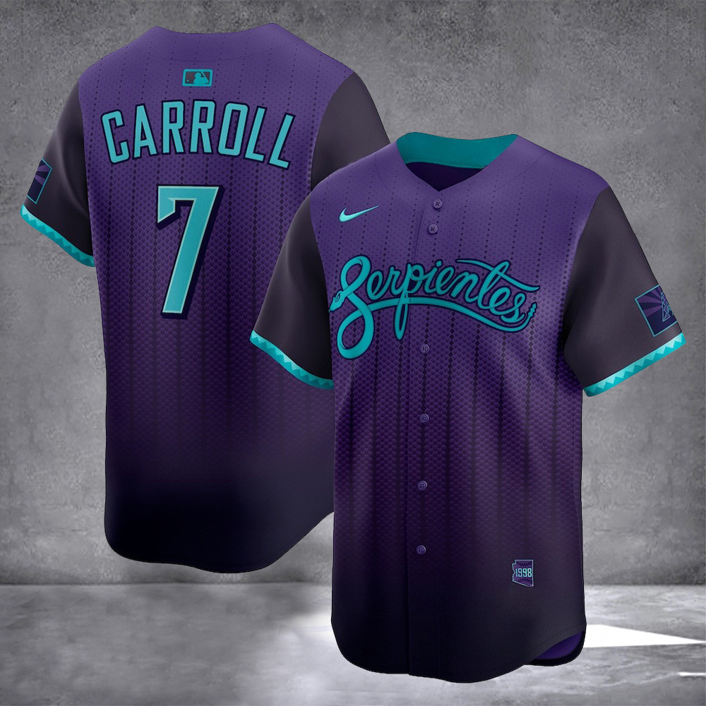 Corbin Carroll Diamondbacks City Connect Jersey 2025 MLB Dbacks Player Uniforms Fan Gear