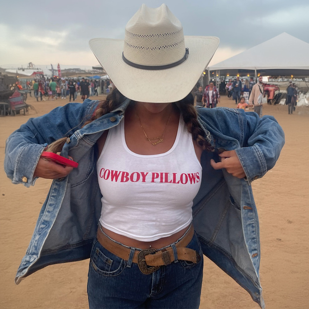 Cowboy Pillows Shirt Tank Top For Women Funny Clothing Gifts For Wife Girlfriend