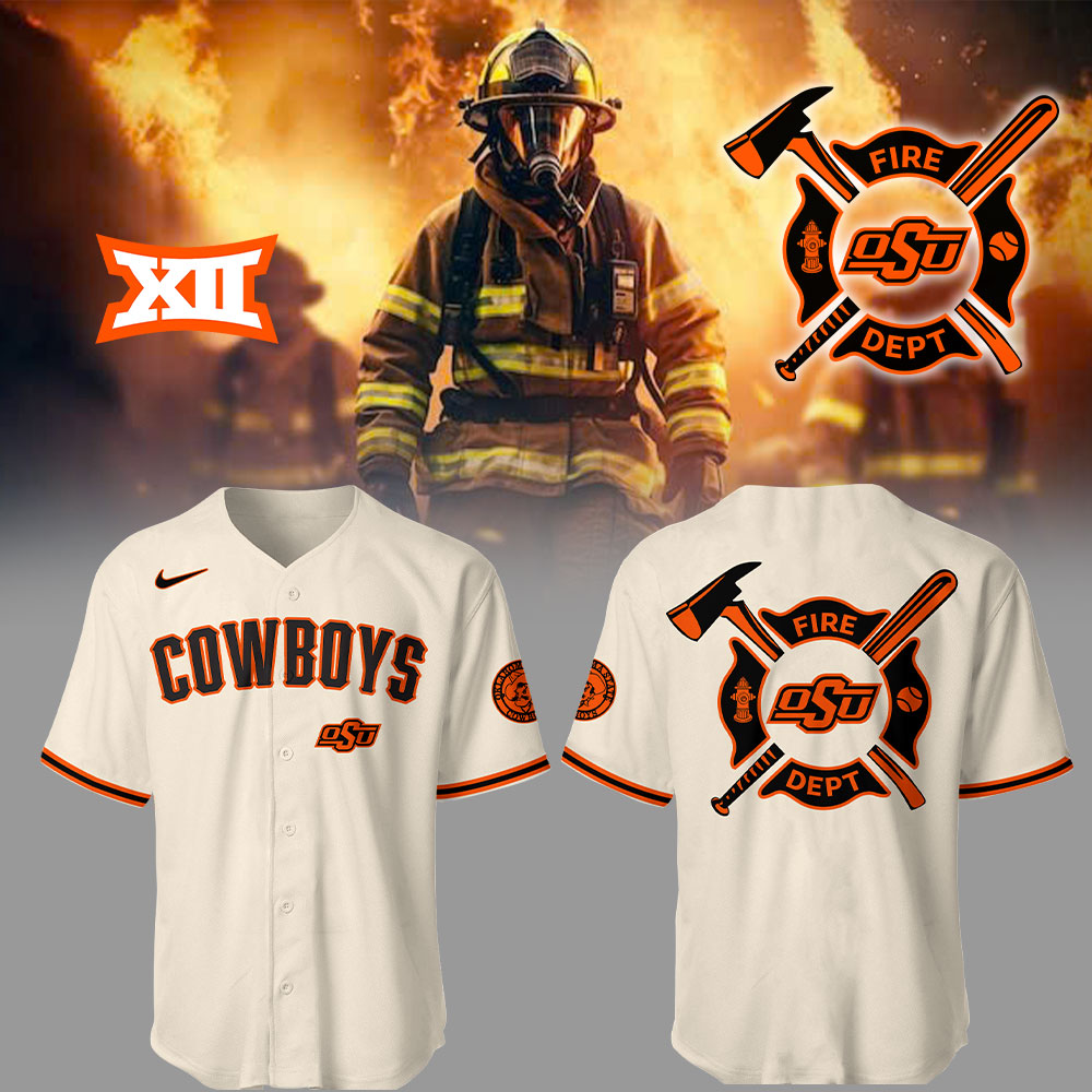 Cowboys Baseball X Firefighter Appreciation Night Jersey Great Gifts For Baseball Players