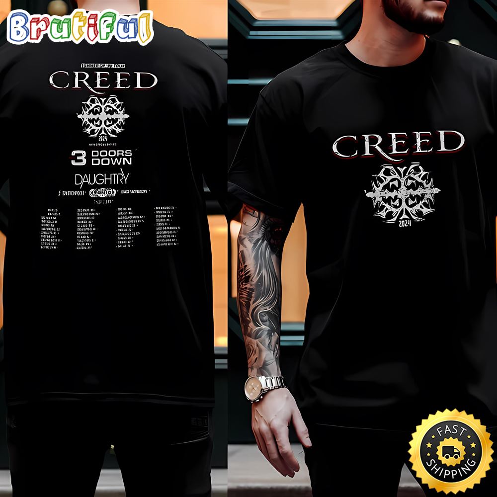 Creed 2024 Tour Summer Of 99 Tour Two Sided Shirt