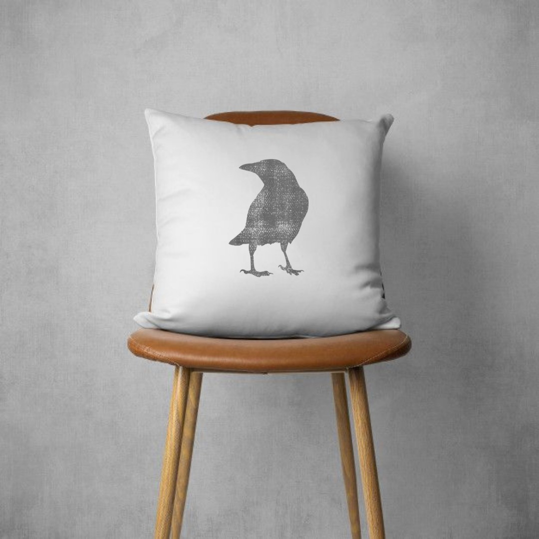 Crow Blackbird Raven Bird Vintage Pillows