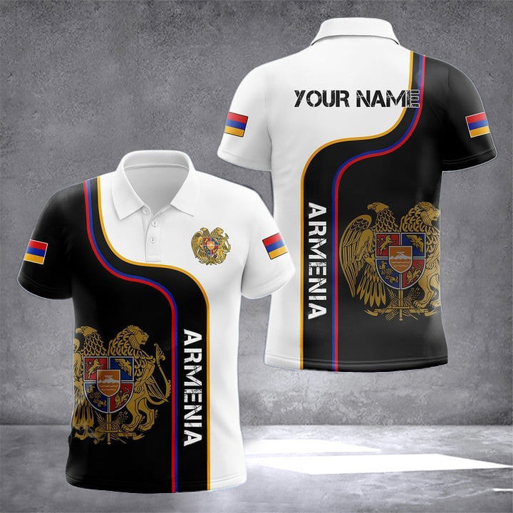 Custom Armenia Coat Of Arms Polo Shirt Armenian Clothes Online Gifts For Armenians